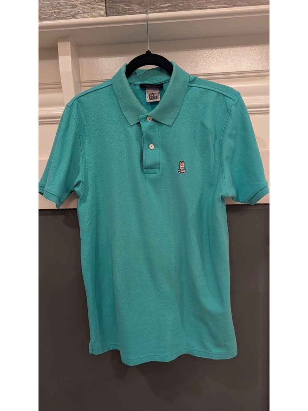 Psycho Bunny Teal Pique Polo Shirt Men's 5